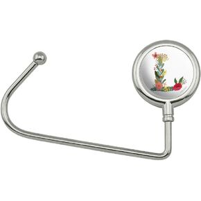 GRAPHICS & MORE Letter L Floral Monogram Initial Purse Bag Hanger Holder Hook