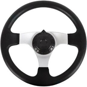 JIANWEI Off-Road Kart Steering Wheel, 300mm Universal PU Foam Ergonomic Go Kart, Ergonomic Go Kart Steering Wheel Smooth ATV With Holes For Go Kart Replacement(black)