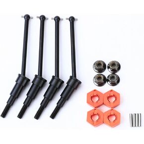 RCAWD #45 Steel CVD Drive Shaft Front Rear CVD Driveshaft Wheel Hex Wheel Nut for Arrma 1/18 Granite Grom Typhon Grom Mega 380 Upgrade Parts