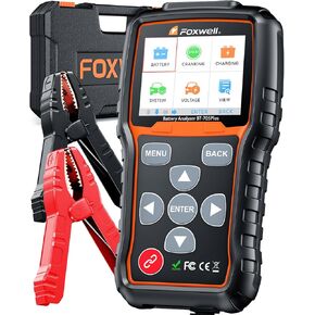 FOXWELL BT705 Plus Car Battery Tester 12V 24V Automotive, 100-2000CCA Battery Load Tester Digital Battery Analyzer Charging System Alternator Tester Cranking Checker for Heavy Duty Truck Marine RV