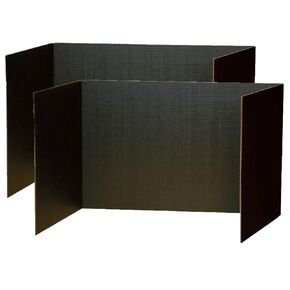 PACON Privacy Boards, Black, 48"" x 16"", 4 Per Pack, 2 Packs" (PAC3791-2)