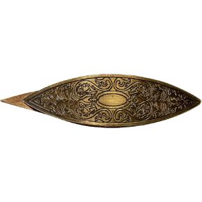 LACIS Antique Bronze Victorian Engraved Tatting Shuttle