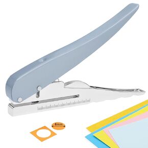 Hole Punch 5/16 inch One Hole Punch, Heavy Duty Hole Puncher Single, Paper Punch Portable Hand Held Long Reach Hole Punch for Paper Crafts Scrapbook Tab Paper ID Card PVC Card Badge Photos