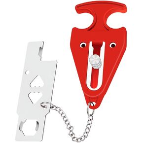 Door Stoppers Security - Portable Door Lock for Travel Anti Theft Door Blocker, Hotel Room Apartment Safety - No Drill Garage Door Brace Devices for Women, Children - Sleep with Peace of Mind