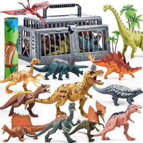 JOYIN Dinosaur Toys with Activity Play Mat & Storage Cage, 19 PCS Realistic Dinosaur Figures & Trees for Toddlers Kids Ages 3-5, Ideal for Boys and Girls Gift