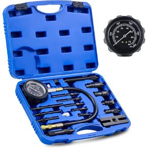 Orion Motor Tech Diesel Engine Compression Tester, 18pc Diesel Compression Tester with 0-1000 psi Diesel Fuel Pressure Gauge Adapters, Diesel Injector Tester Diesel Pressure Tester Kit