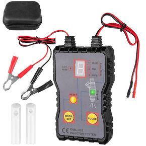Fuel Injector Tester and Cleaner Kit & 2 Adapters, DIY Cleaning Tool Kit, 4 Pulse Modes Automotive Diesel Motorcycle Fuel Injector Cleaner Kit with 40" Power Cord, Fuel System Cleaner Gasoline Engines