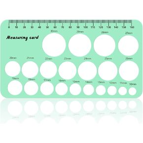 Safety Eye Sizer Tool, Attaching Safety Eyes Tool for Helps You Measure Safety Eyes from 10-30mm Size, for DIY Stuffed Animal Eyes Install Doll Making Supplies Craft(Green)