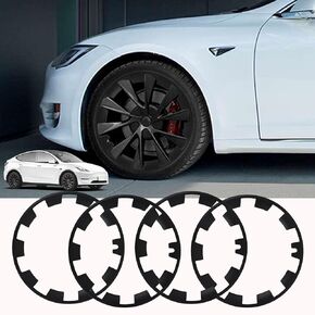 Tesla Model Y 21 Inch Wheel Rim Protector Ring,4PCS Set RimCase Protectors ABS Model Y Wheels Accessories Covers The Entire Wheel Rim Protection Strip
