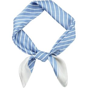 GERINLY Stripe Neckerchief for Men, Minimalism Square Scarf with Lines Pattern, Classic Bandana Silk Feel
