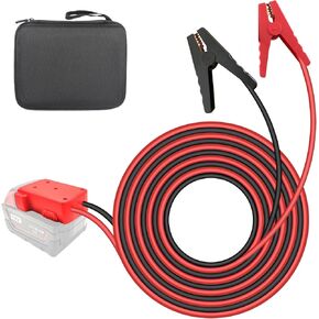 Jumper Cable Clamps for Milwaukee M18 18V Battery Jump Starter, 5.90 FT 8AWG Car Battery Jumper Cable with Adapter, Automotive Battery Booster Cable for Tools used to Jump Start a Car