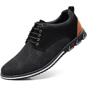 Mens Dress Sneakers Wide Comfortable Casual Dress Shoes Oxford Lace-up Business Casual Walking Dress Shoes for Men