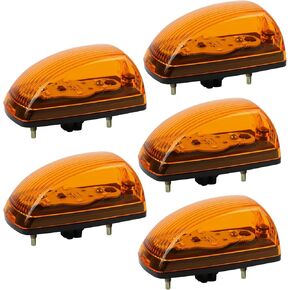 5 PCS LED Cab Roof Clearance MarkerLight Front Top Amber Lamps Fit for Freightliner M2 106 112 Business Class A06-40578-000