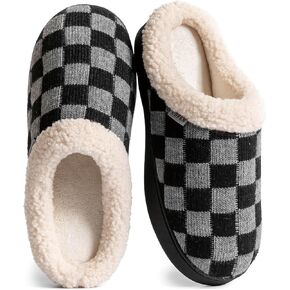 UBFEN Mens Slippers for Indoor Bedroom Memory Foam House Shoes Lightweight Slip On Outdoor Slipper