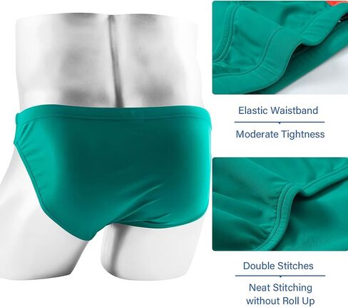 YINYOUYU Mens Swim Briefs Bikini Drawstring Swimwear Beach Board Surf Quick Dry Swimsuits Trunks in Kuwait