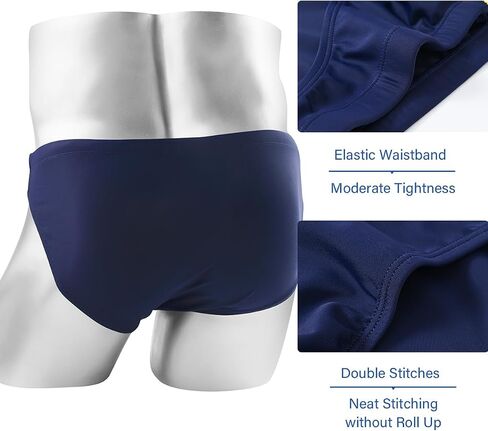 YINYOUYU Mens Swim Briefs Bikini Drawstring Swimwear Beach Board Surf Quick Dry Swimsuits Trunks in Kuwait