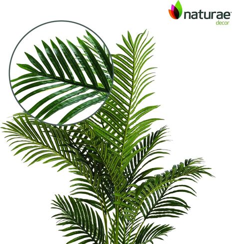 نبات نخيل الأريكا من Naturae Decor - نبات منزلي صناعي داخلي وخارجي نابض بالحياة - مقاوم للأشعة فوق البنفسجية بارتفاع 47 بوصة in Kuwait