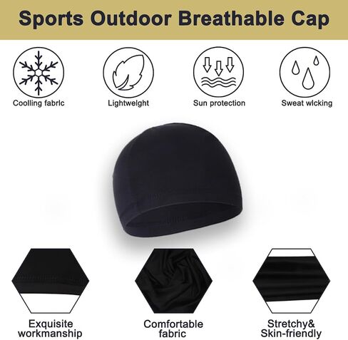 Liner Cooling Sweat Wicking Cap Beanie Summer Men and Women Skull Caps Cycling Hiking Exercise Breathable Hat in Saudi Arabia