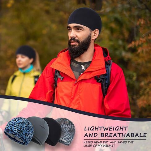 Liner Cooling Sweat Wicking Cap Beanie Summer Men and Women Skull Caps Cycling Hiking Exercise Breathable Hat in Saudi Arabia
