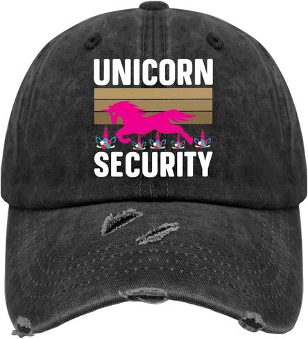 Unicorn Security Hats Running Cap AllBlack Mens Sun hat Gifts for Grandpa Sun Caps in Saudi Arabia
