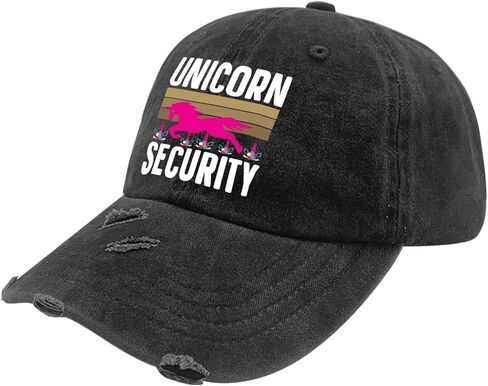 Unicorn Security Hats Running Cap AllBlack Mens Sun hat Gifts for Grandpa Sun Caps in Saudi Arabia