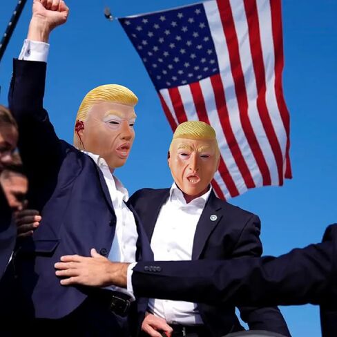 GTETKDE Donald Trump Mask Realistic Human Latex Mask Candidate Trump Realistic Masks Halloween Costume Cosplay Party in Saudi Arabia