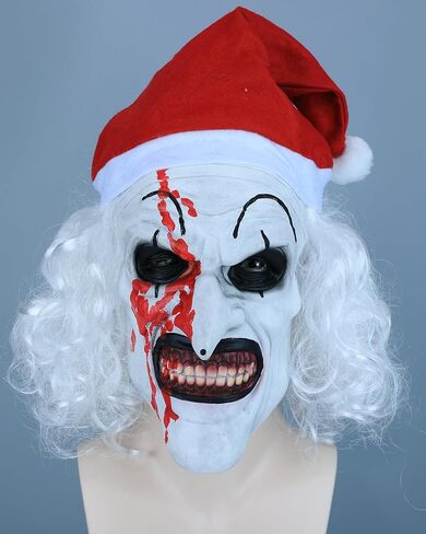 TWAYFEL Adult Terrifier Art the Clown Creepy Mask - قناع مخيف لكامل الرأس لأزياء الرعب، والهالوين، والحفلات ذات الطابع الخاص in Kuwait