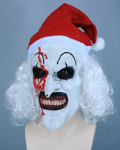 TWAYFEL Adult Terrifier Art the Clown Creepy Mask - قناع مخيف لكامل الرأس لأزياء الرعب، والهالوين، والحفلات ذات الطابع الخاص in Kuwait