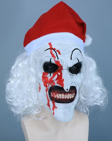 TWAYFEL Adult Terrifier Art the Clown Creepy Mask - قناع مخيف لكامل الرأس لأزياء الرعب، والهالوين، والحفلات ذات الطابع الخاص in Kuwait