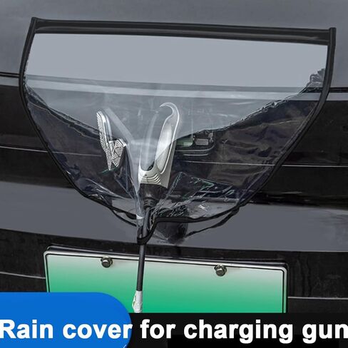غطاء منفذ شاحن EV [حماية من جميع الأحوال الجوية] غطاء قابس شاحن سيارة كهربائي مغناطيسي، مقاوم للماء في الهواء الطلق، متين، شفاف، أمطار ثلجية شتوية، مناسب لجميع المركبات الكهربائية ذات الهيكل الفولاذي (أسود) in Kuwait