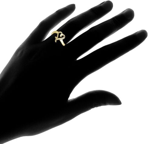 Hoops & Loops Sterling Silver Polished Midi Stackable Heart Promise Ring in Saudi Arabia