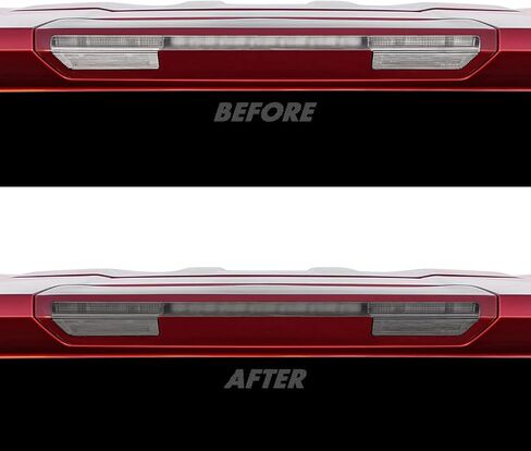 SlickMod PreCut Vinyl Smoke Tint for 2019-2023 Chevy Silverado Third Brake Light (20% Dark Smoke, 2. Third Brake Light Cutout) in Kuwait