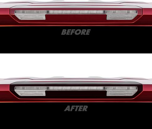 SlickMod PreCut Vinyl Smoke Tint for 2019-2023 Chevy Silverado Third Brake Light (20% Dark Smoke, 2. Third Brake Light Cutout) in Kuwait