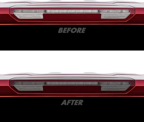 SlickMod PreCut Vinyl Smoke Tint for 2019-2023 Chevy Silverado Third Brake Light (20% Dark Smoke, 2. Third Brake Light Cutout) in Kuwait