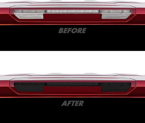 SlickMod PreCut Vinyl Smoke Tint for 2019-2023 Chevy Silverado Third Brake Light (20% Dark Smoke, 2. Third Brake Light Cutout) in Kuwait