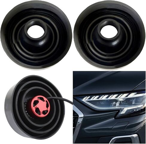 BELOMI 2PCS Car Headlight Dust Cover, 70mm Rubber Vehicle H4 LED Bulbs Protective Cap with 20mm Hole, Dustproof Automobile Headlight Protection Accessories, Universal for SUV, Truck, RV（2.8 inches） in Saudi Arabia