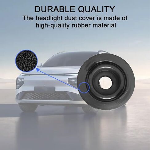 BELOMI 2PCS Car Headlight Dust Cover, 70mm Rubber Vehicle H4 LED Bulbs Protective Cap with 20mm Hole, Dustproof Automobile Headlight Protection Accessories, Universal for SUV, Truck, RV（2.8 inches） in Saudi Arabia