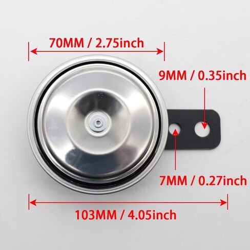LVEE DL80 Series 70MM Universal Motorcycle Electric Horns Waterproof IPX7 Round Loud Speaker 12V 1.5A 105db small horn for Motorcycle ATV scooter UTV bike alarm horn in Saudi Arabia