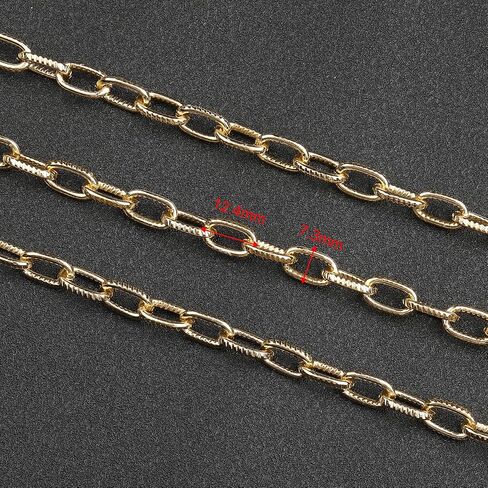 UMAOKANG 16.4 Feet Large Paperclip Chain for Jewelry Making Gold Plated Aluminum Jewelry Chains Bulk with Jump Rings and Lobster Clasps in Saudi Arabia