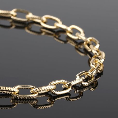UMAOKANG 16.4 Feet Large Paperclip Chain for Jewelry Making Gold Plated Aluminum Jewelry Chains Bulk with Jump Rings and Lobster Clasps in Saudi Arabia