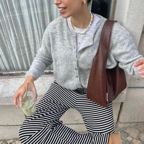 Women's Casual Cardigan Sweater Button Down Crewneck Soft Knit Lightweight Going Out Pullover Tops in Saudi Arabia