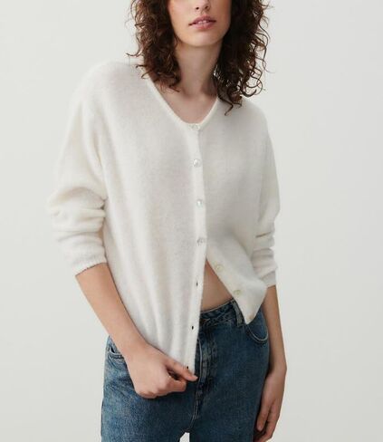 Women's Casual Cardigan Sweater Button Down Crewneck Soft Knit Lightweight Going Out Pullover Tops in Saudi Arabia