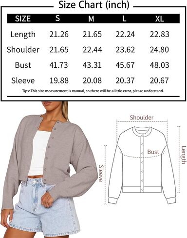 Trendy Queen Cropped Cardigan for Women Button Cotton Knit Y2k 2024 Fall Fashion Sweaters in Saudi Arabia
