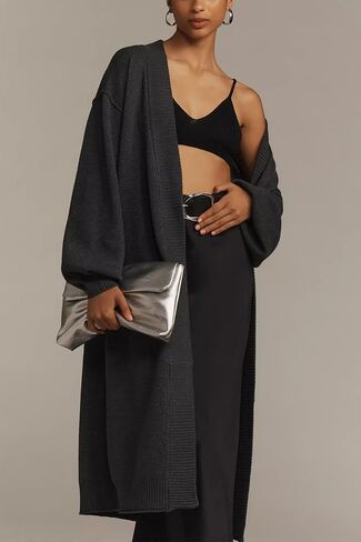 Cakulo Long Cardigan Sweaters for Women Fall Fashion 2024 Oversized Open Front Knit Pockets Cardigans Sweater Coat in Saudi Arabia