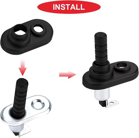 6Pcs 20A 12V DC Door Jamb Flange Light Hood Mount Pin Switch Nickel Plated Universal Door Pin Switch with Rubber Boot & Terminal Wires for Car Truck Boat in Saudi Arabia
