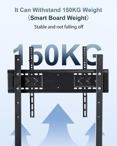 Smart Board Stand with Wheels for 49-86 inch Interactive Whiteboard,Height Adjustable Mobile Rolling Stand for Classroom & Office, Holds up to 300lbs, Whiteboard Portable Cart on Wheels in Saudi Arabia