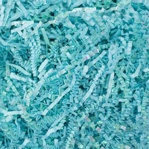 MagicWater Supply - 1/2 LB - White & Gold - Crinkle Cut Paper Shred Filler great for Gift Wrapping, Basket Filling, Birthdays, Weddings, Anniversaries, Valentines Day, and other occasions in Kuwait