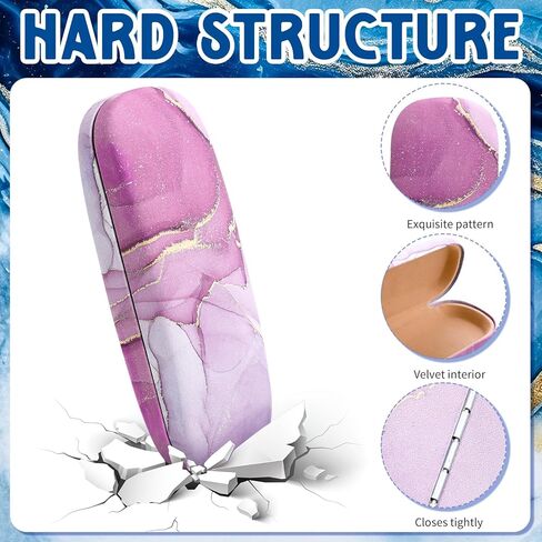 علبة نظارة مكونة من 3 قطع مع قطعة قماش للتنظيف، وحافظة نظارة ذات هيكل صلب وحافظة نظارة للقراءة للنساء والرجال in Kuwait