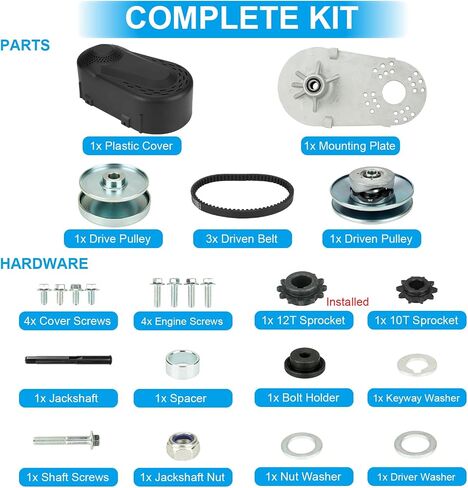 Youxmoto 30 Series Go Kart Clutch Torque Converter 1 Inch, 3PCS Drive Belt, for Predator 212CC 10 Tooth #41/40/420 and 12 Tooth 35 Chain, Replaces for Comet/for TAV2 / for Manco Mini Bike in Saudi Arabia