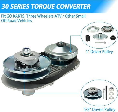 Youxmoto 30 Series Go Kart Clutch Torque Converter 1 Inch, 3PCS Drive Belt, for Predator 212CC 10 Tooth #41/40/420 and 12 Tooth 35 Chain, Replaces for Comet/for TAV2 / for Manco Mini Bike in Saudi Arabia